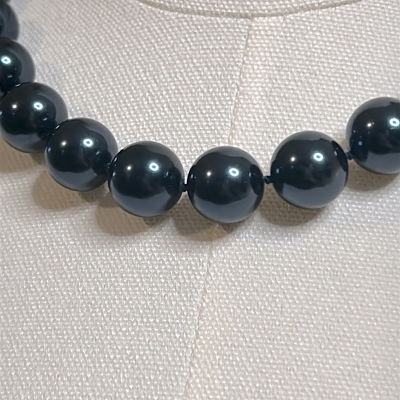 Charter Club - Navy Blue Pearls Tower NECKLACE  and EARRINGS - Picture 2 of 5